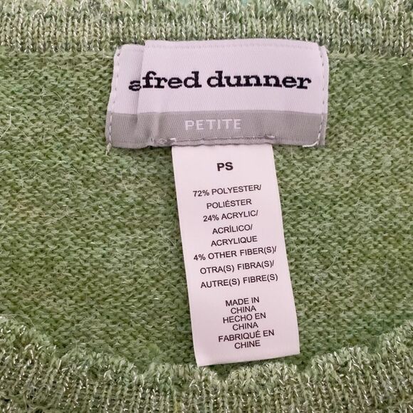 NWT Alfred Dunner Green Pullover Sweater, SP - Picture 4 of 6